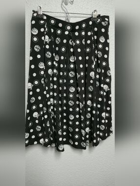 LuLaRoe Black and White Polka Dot Skater Skirt